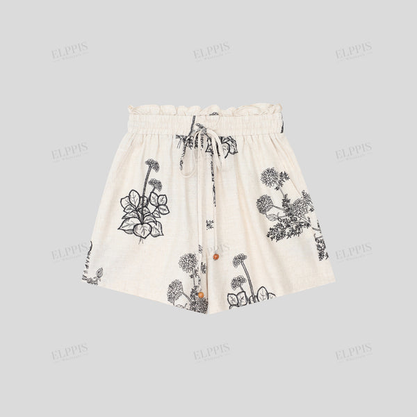 Vacation embroidered shorts