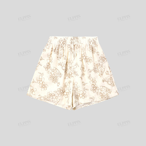 Viscose printed A-line shorts