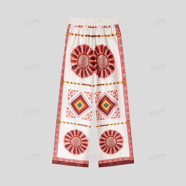 Positioned Print Trousers