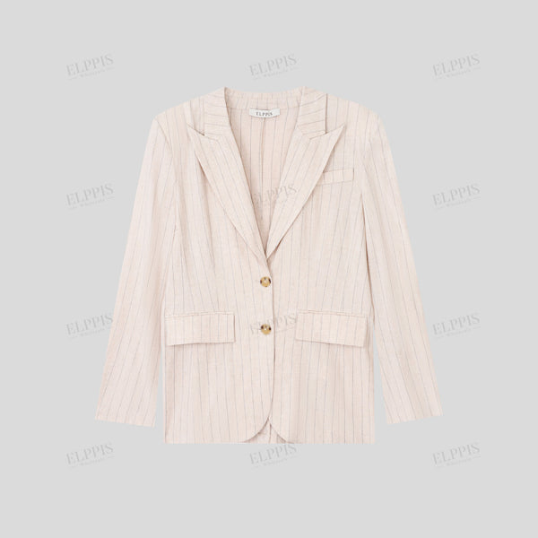 Relaxed Fit Pinstripe Suit Jacket